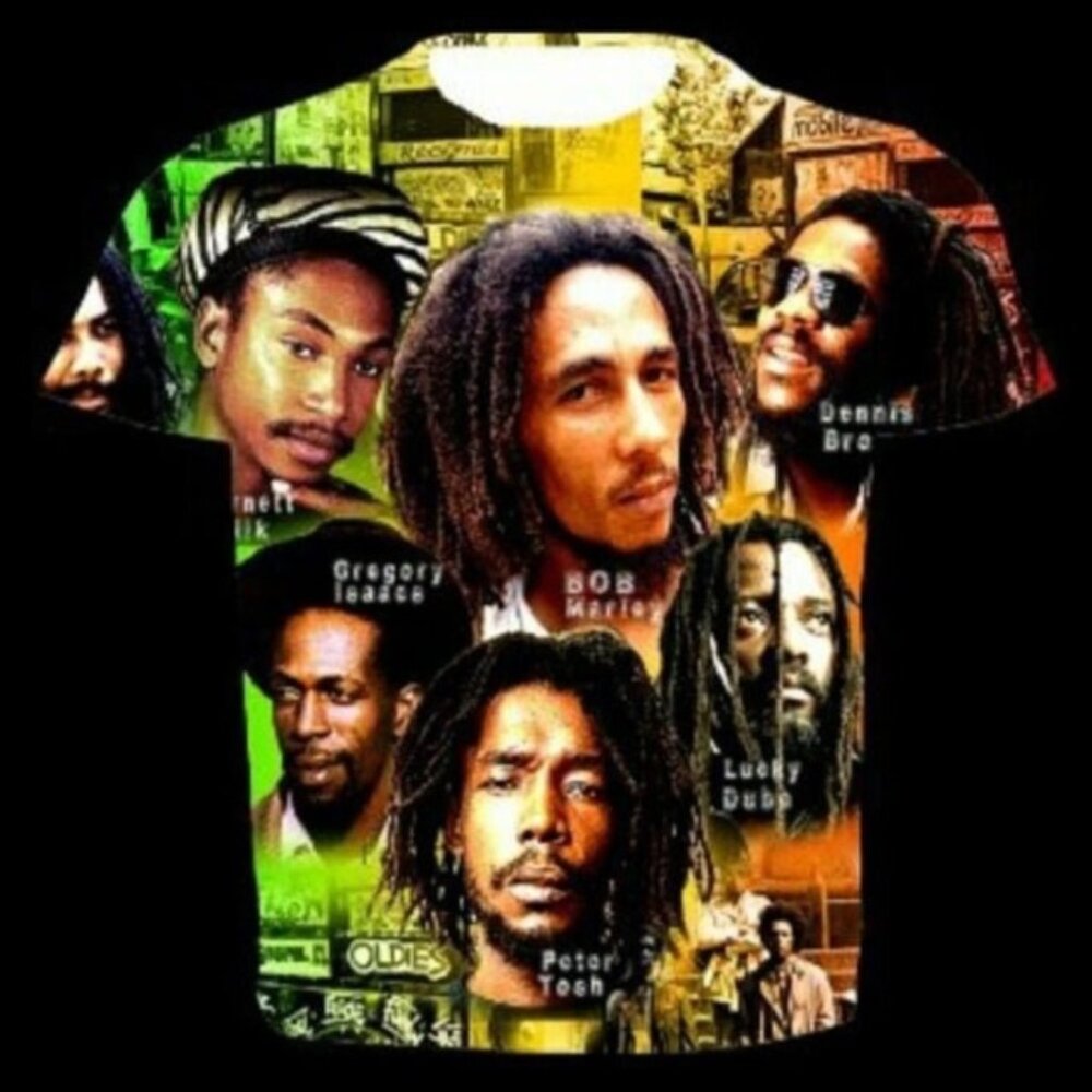 Reggae Great Legends ONE LOVE Rasta Fashion Unisex Tshirt